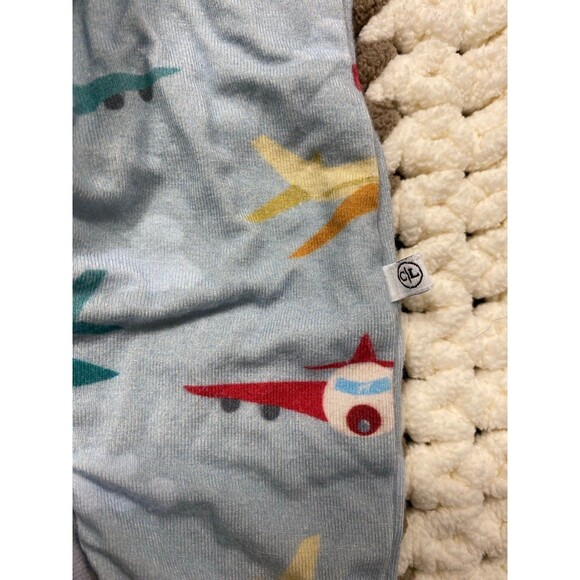 Caden Lane Airplane Bamboo Zip Pajama – Newborn - Picture 4 of 5